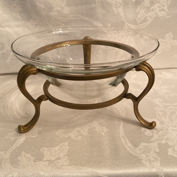 BRASS AND GLASS POTPOURRI HOLDER - Picture 2 of 5